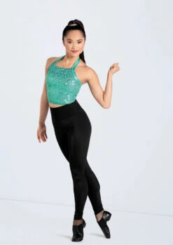Weissman Cropped Sequin Halter Top -Best Dance Clothing Shop 14235 emerald 14065 black 3452 42419.1698816780