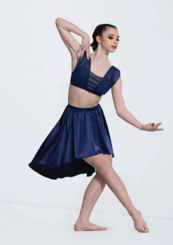 Weissman Draped Mesh Bra Top 9 Weissman Draped Mesh Bra Top -Best Dance Clothing Shop 14297 navy 3020 25567.1698713206