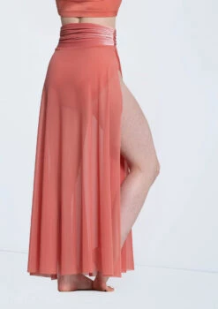 Weissman Velvet Waist Mesh Maxi Skirt -Best Dance Clothing Shop 14299 sienna 7497 24921.1698816780