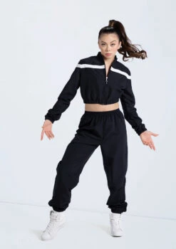 Weissman Cropped Track Jacket -Best Dance Clothing Shop 14304 black 14308 black 481 21250.1678889091