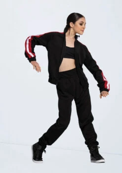 Weissman Sequin Striped Track Jacket -Best Dance Clothing Shop 14311 black SH11076 black 14323 black 5355 17670.1678889163