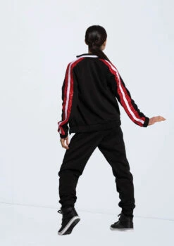 Weissman Sequin Striped Track Jacket -Best Dance Clothing Shop 14311 black SH11076 black 14323 black 5368 53554.1694130927