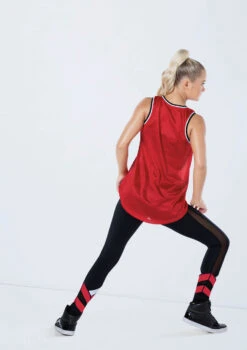 Weissman High-Low Basketball Jersey -Best Dance Clothing Shop 14315 red MT10515 red 496 87310.1698816786