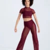 Weissman Power Mesh Wide Leg Pants -Best Dance Clothing Shop 14428 blackcherry 14430 blackcherry 924 51727.1692402480