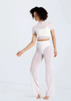Weissman Power Mesh Wide Leg Pants -Best Dance Clothing Shop 14428 white 14430 white 194 66414.1692402480