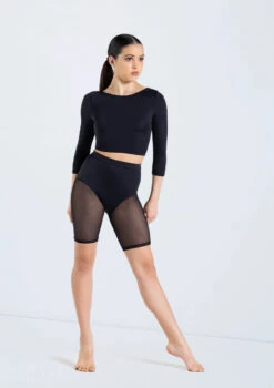 Weissman Power Mesh Biker Shorts -Best Dance Clothing Shop 14429 black MT12224 black 12604 05643.1698817156