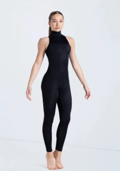 Weissman Mock Neck Sleeveless Unitard -Best Dance Clothing Shop 14497 black 0119 20601.1678889720