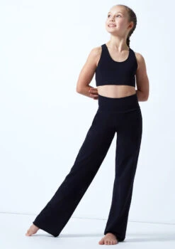 Intermezzo Teen High Waisted Wide Leg Pants -Best Dance Clothing Shop 5278 BLK FRONT 1 65735.1678928071