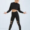 Weissman Long Sleeve Cropped Hoodie 2 Weissman Long Sleeve Cropped Hoodie -Best Dance Clothing Shop AH10417 black MT10411 black 010 30721.1678890513