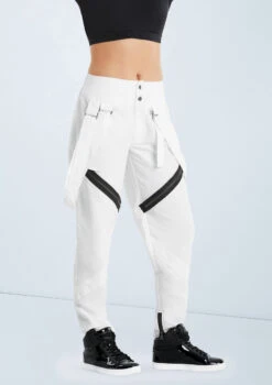 Weissman Pop Star Pants With Straps -Best Dance Clothing Shop AH10511 white 429 29838.1678890518