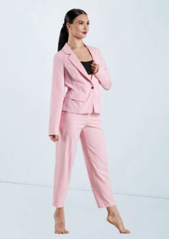 Weissman Woven Suit Blazer -Best Dance Clothing Shop AH11502 Pink 12784.1678890550