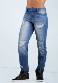 Weissman Slashed Boyfriend Jeans -Best Dance Clothing Shop AH11504 mediumwash 166137 1056 T 08387.1698840264