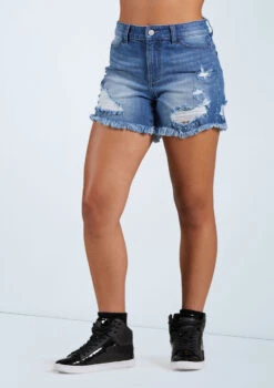 Weissman Slashed Jean Shorts 13 Weissman Slashed Jean Shorts -Best Dance Clothing Shop AH11505 mediumwash 166372 1057 T 54891.1698450134