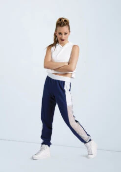 Weissman Sporty Mesh Jogger Pants 9 Weissman Sporty Mesh Jogger Pants -Best Dance Clothing Shop AH11754 navy 6856 32832.1698840265