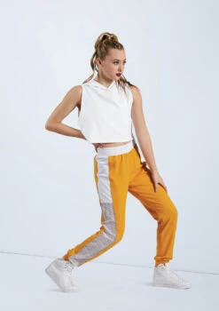 Weissman Sporty Mesh Jogger Pants 8 Weissman Sporty Mesh Jogger Pants -Best Dance Clothing Shop AH11754 saffron 6919 23401.1648856767