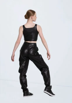 Weissman Faux Leather Jogger Pants 10 Weissman Faux Leather Jogger Pants -Best Dance Clothing Shop AH12555 black 8854 13303.1678890648