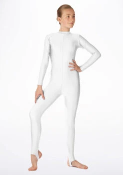 Alegra Girls Shiny Aspen Catsuit -Best Dance Clothing Shop ALC5292 MAIN WHT 18034.1678871871