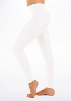 Alegra Shiny Footless Leggings -Best Dance Clothing Shop ALP0204 MAIN WHT 13698.1678874987