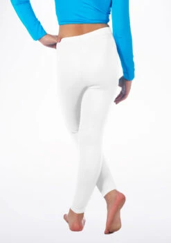 Alegra Girls Shiny Footless Leggings -Best Dance Clothing Shop ALP5204 BACKM WHT 78130.1678875191