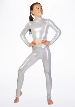 Alegra Girls Metallic Stirrup Leggings -Best Dance Clothing Shop ALP5205 MAIN MSL 28681.1678875209
