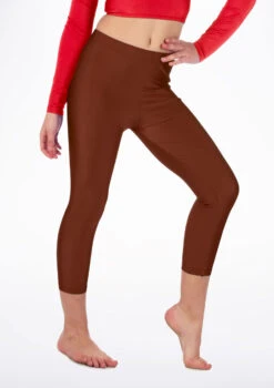 Alegra Girls Shiny Crop Leggings -Best Dance Clothing Shop ALP5206 MAIN BRN 00108.1678876136