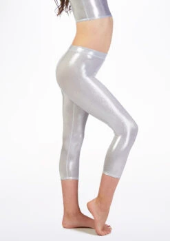 Alegra Girls Metallic Crop Leggings -Best Dance Clothing Shop ALP5206 MAIN MSL 04679.1678876110