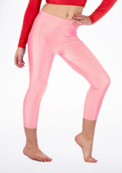 Alegra Girls Shiny Crop Leggings -Best Dance Clothing Shop ALP5206 MAIN PNK 39099.1678876136