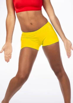 Alegra Shiny Hotpants -Best Dance Clothing Shop ALR0260S MAIN YEL 59911.1678876193