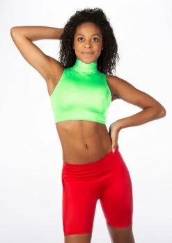 Alegra Girls Shiny Maris Dance Crop Top -Best Dance Clothing Shop ALS0264S MAIN FGR 58311.1678878305