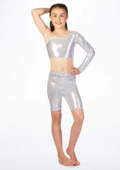 Alegra Girls Metallic Echo Dance Top -Best Dance Clothing Shop ALS5252 MAIN MSL 51727.1678878266