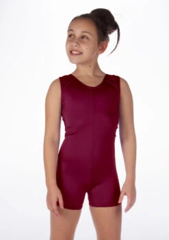 Alegra Girls Shiny Hotpant Unitard -Best Dance Clothing Shop ALU5235 MAIN BUR 78566.1678879783