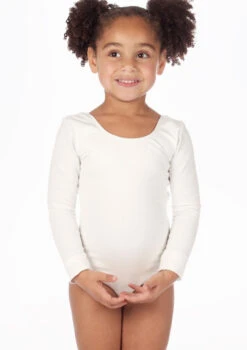 Bloch Girls Long Sleeve Cotton Leotard -Best Dance Clothing Shop BLCL5409 MAINT WHT T 28794.1698798550
