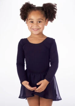 Bloch Girls Long Sleeve Cotton Leotard -Best Dance Clothing Shop BLCL5409 MAIN NVY 10473.1678880562