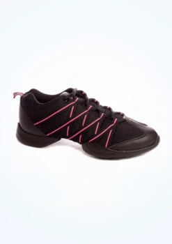 Bloch Criss Cross Dance Sneaker - Pink -Best Dance Clothing Shop BLSO524 MAIN PNK BLK T 55968.1698801329
