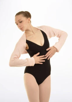 Bloch Lydia Knit Shoulder Shrug -Best Dance Clothing Shop BLZ0979 MAIN PNK 96262.1678881336