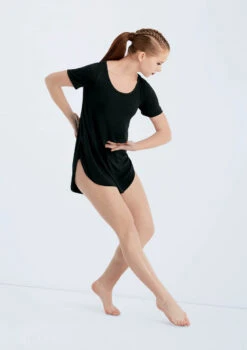 Weissman Oversized Favorite Tee Dress -Best Dance Clothing Shop D10565 black 102633 21001.1678890772