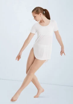 Weissman Oversized Favorite Tee Dress -Best Dance Clothing Shop D10565 white 102670 80290.1678890769