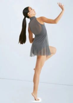Weissman Mesh Tunic Overdress -Best Dance Clothing Shop D10664 gray 044 78913.1678890778