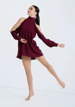 Weissman Open Sleeve Overdress -Best Dance Clothing Shop D10759 blackcherry 107915 02610.1698840460