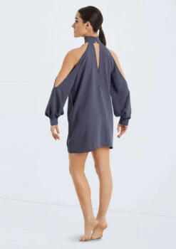 Weissman Open Sleeve Overdress -Best Dance Clothing Shop D10759 slateblue 020 85470.1678890789