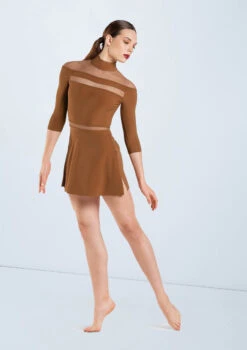 Weissman Matte Jersey Shift Dress -Best Dance Clothing Shop D13032 camel 2189 70537.1698450322