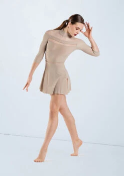 Weissman Matte Jersey Shift Dress -Best Dance Clothing Shop D13032 latte 736 93556.1648857015