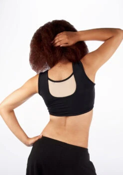 Dincwear Mesh Insert Crop Top -Best Dance Clothing Shop DNDWJ003 BACKM FLS 40737.1678927526