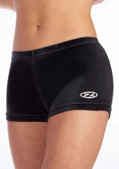 The Zone Smooth Velour Hipster Gymnastics Shorts -Best Dance Clothing Shop DSC0886 MAINT BLK T 54110.1695468670