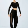 Weissman Knotted Back Crop Top -Best Dance Clothing Shop MJ12211 black MJ12237 black 2677 14051.1678891014