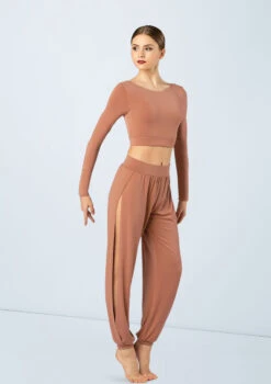 Weissman Knotted Back Crop Top -Best Dance Clothing Shop MJ12211 warmsand MJ12237 warmsand2543 31727.1678891014