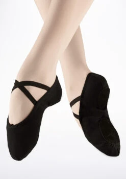 Move Dance Split Sole Canvas Ballet Shoe - Black -Best Dance Clothing Shop MOB0004BLK MAIN BLK T 07043.1695432126