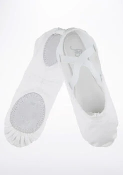Move Dance Mens Split Sole Canvas Ballet Shoe - White -Best Dance Clothing Shop MOB0004 MAIN WHT 77451.1678928327