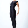 Move Dance Francesca Open Back Belted Catsuit -Best Dance Clothing Shop MOC0801 BLK FRONT 1 81037.1678928418