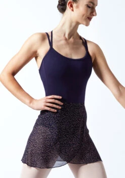 Move Dance Speckled Wrap Dance Skirt - Navy -Best Dance Clothing Shop MOR0408 BLK FRONT 1T 73552.1689636867